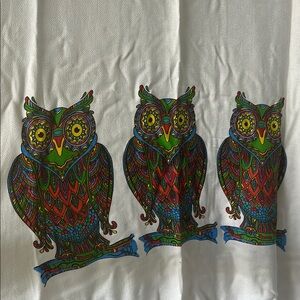 Colorful Owl Print Pashmina